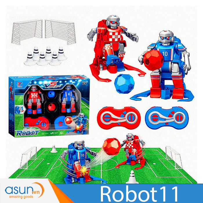 Robot ÄÃ¡ Banh Äiá»u Khiá»n ROBOT11 Play Football Robot CÃ³ SÃ¢n BÃ³ng ÄÃ¡