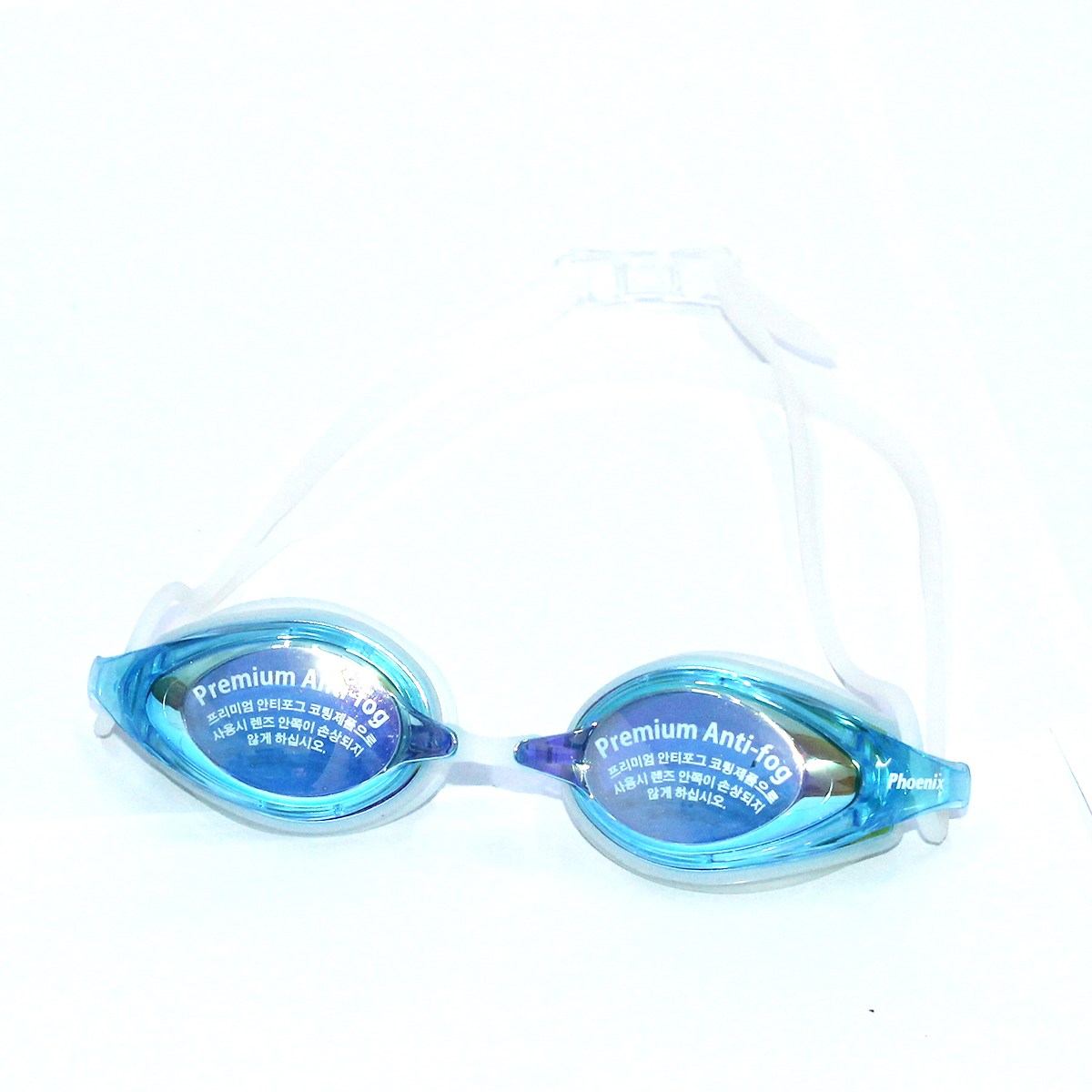 Kính bơi Phoenix Hàn Quốc Chuyên Nghiệp PN802 có tráng gương màu xanh nhạt P802MRAQ